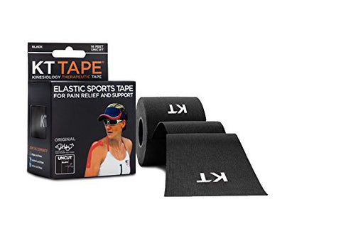 KT Tape Cotton - Black 16 feet uncut roll | Kinesiology Tape | Sports Tape India